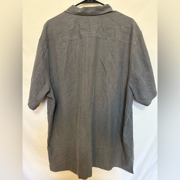Tommy Bahama 100% Silk Men's Tahitian Border Shirt Shadow Gray Floral‎ Size XL - Picture 2 of 8